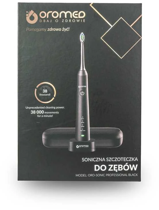 Oro-med Elektrinis Dantų Šepetėlis - ORO-SONIC PROFESSIONAL Juodas