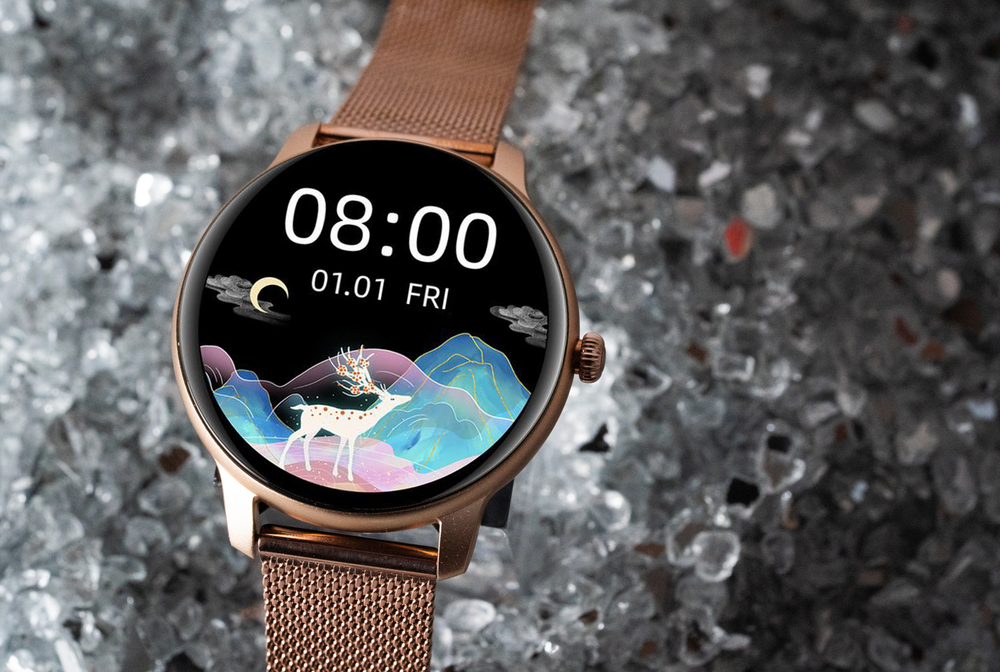 Išmanusis laikrodis Oro-med Gold Next, Rožinio aukso spalvos