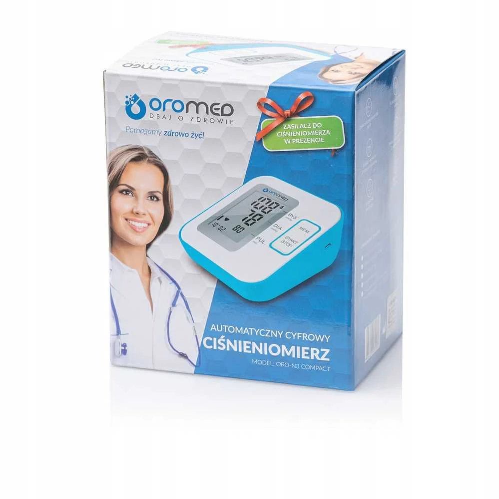 Elektroninis rankos kraujospūdžio matuoklis OROMED N3 COMPACT USB + maitinimo šaltinis