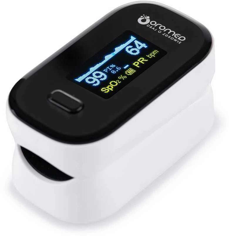 Oro-med Pulsoksimetras - Oromed PULS_ORO-OXIMETER Matuoja 2-100% SpO2, 30-250 bpm, OLED, Balta