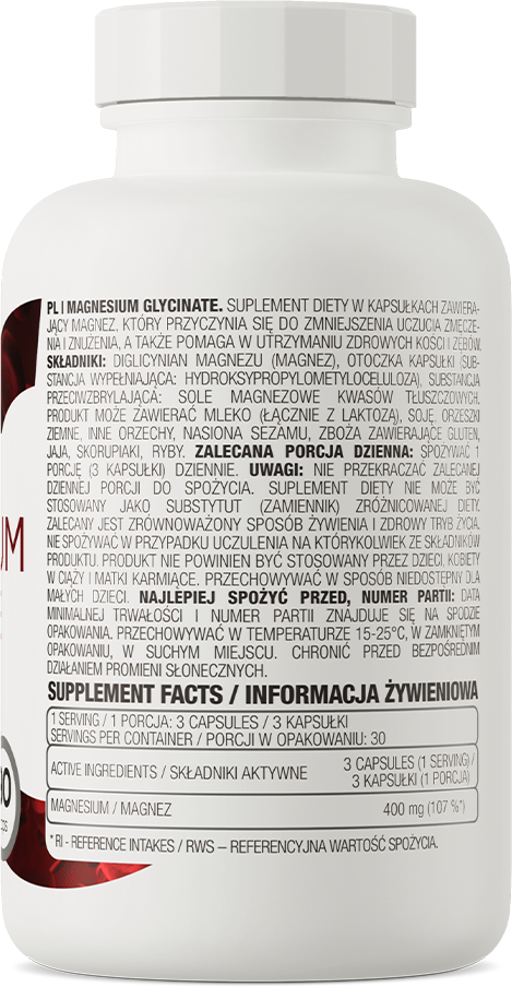 OstroVit Magnesium Glycinate – 90 kapsulių