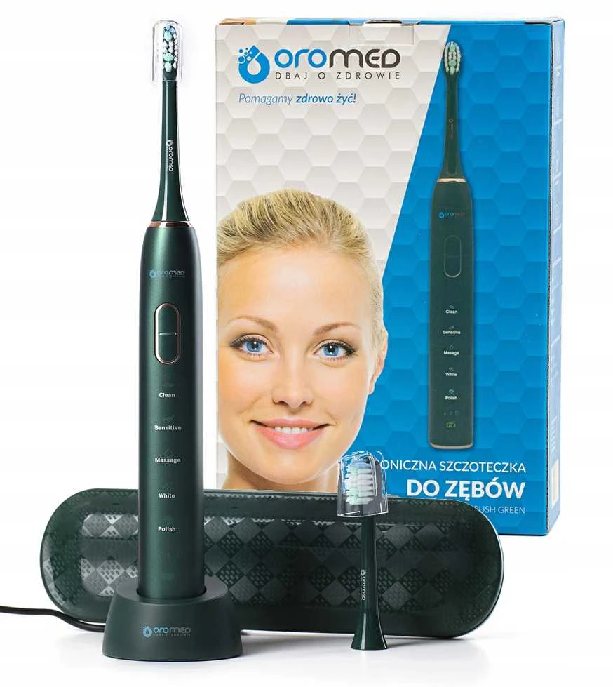 Elektrinis dantų šepetėlis Oromed Oro-Brush, Žalias