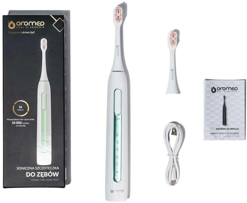 Oro-med Dantų Šepetėlis - ORO-SMILE MINT 45000 Smūgių Įkraunamas Mėtinė
