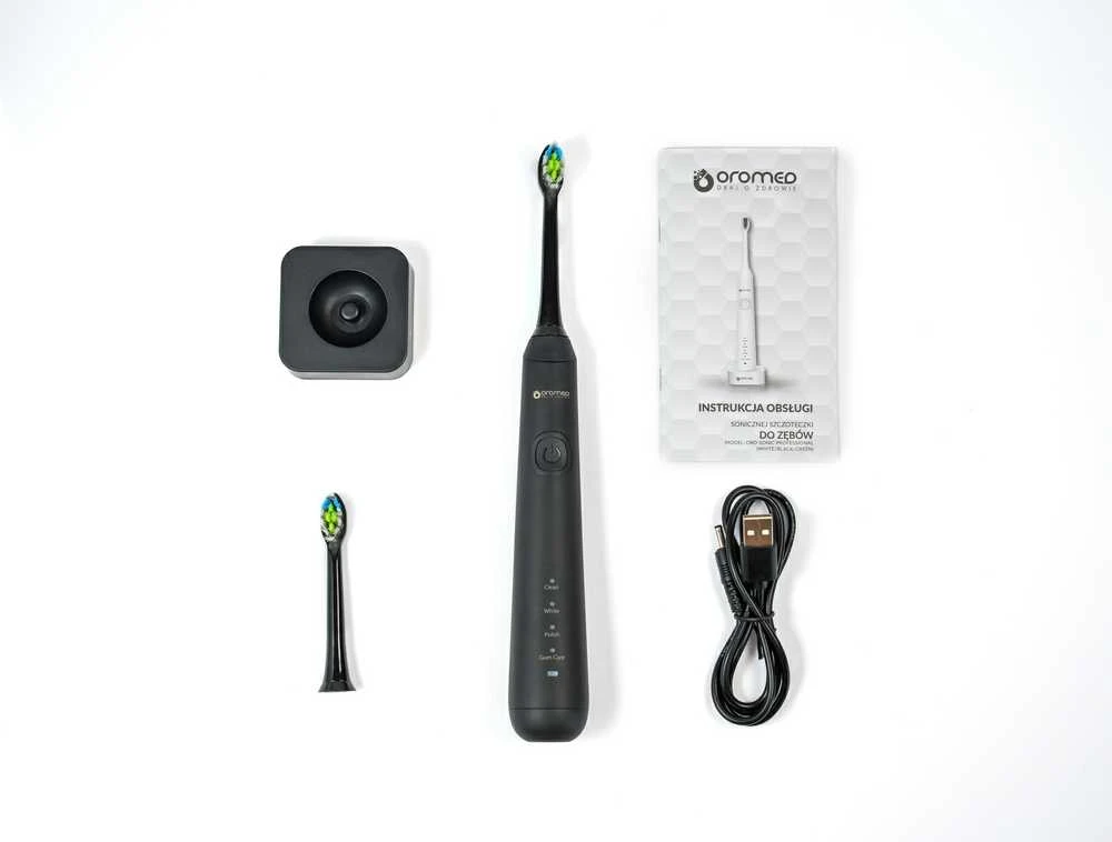 Oro-med Elektrinis Dantų Šepetėlis - ORO-SONIC PROFESSIONAL Juodas
