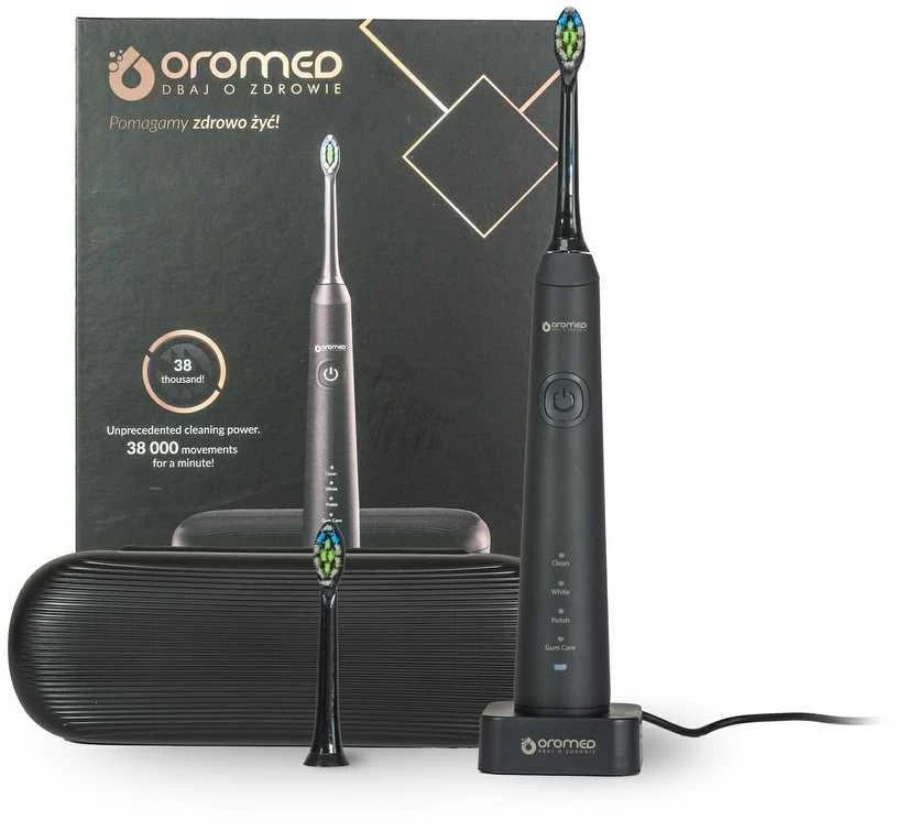 Oro-med Elektrinis Dantų Šepetėlis - ORO-SONIC PROFESSIONAL Juodas
