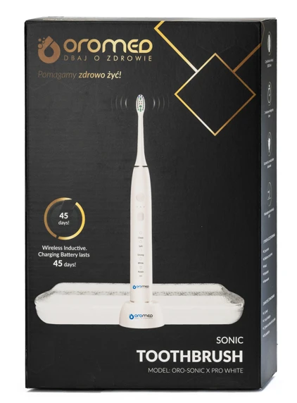 Elektrinis dantų šepetėlis Oromed Oro-Sonic X Pro, Baltas