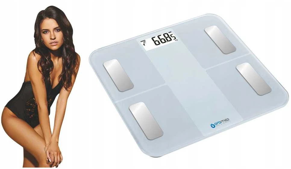 Virtuvinės svarstyklės Oro-med Vonios Svarstyklės - ORO-SCALE Bluetooth Baltos