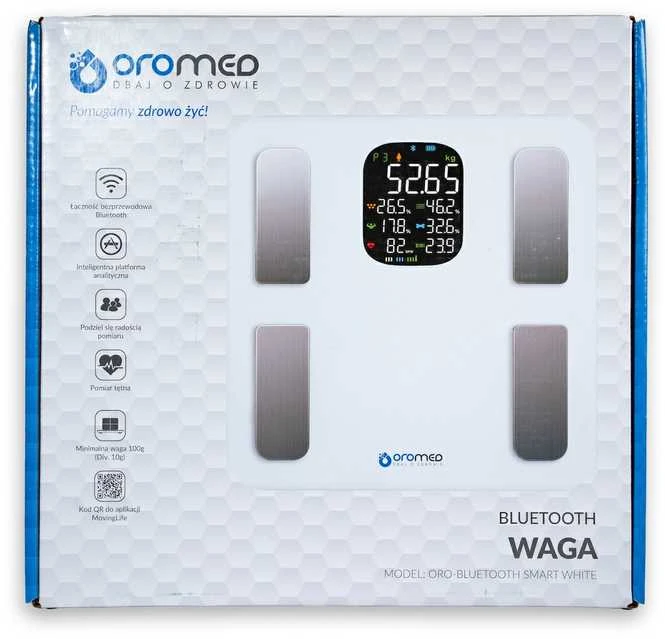 Svarstyklės Oro-med Oromed Gold-Bluetooth Smart Balta