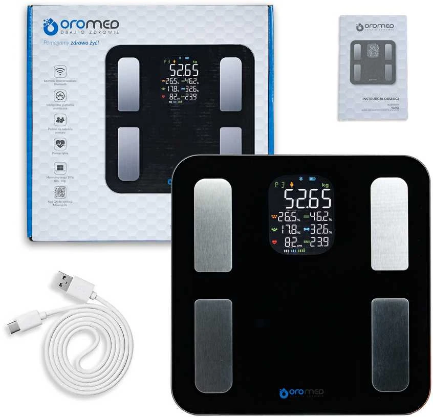 Svarstyklės Oro-med Oromed Oro-Bluetooth Smart juoda
