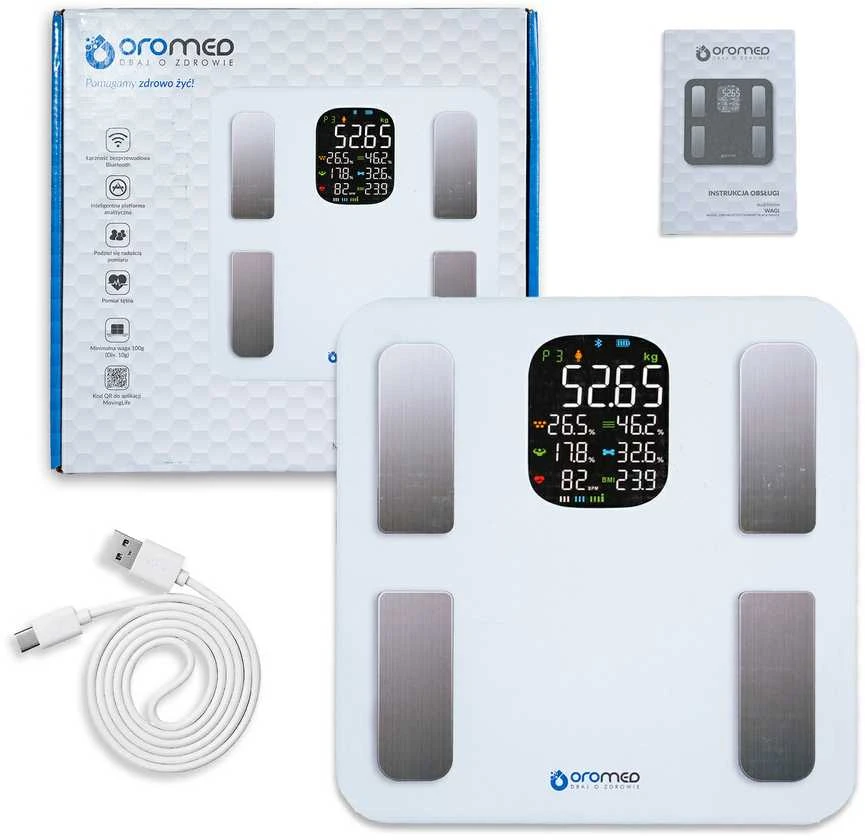 Svarstyklės Oro-med Oromed Gold-Bluetooth Smart Balta