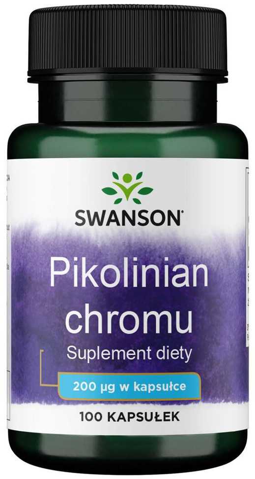 Chromas Chromium Picolinate, Swanson, 200mcg, 100 kapsulių