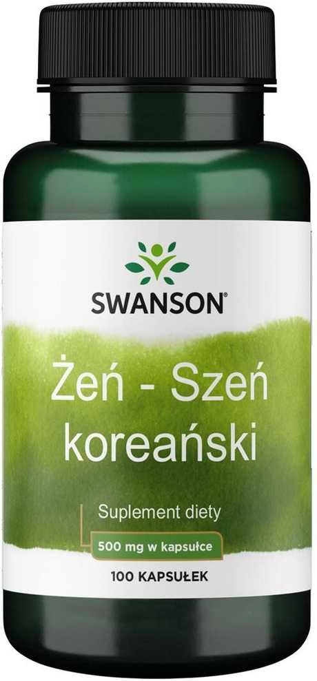 Korėjos ženšenis Korean Ginseng, Swanson, 500mg, 100 kapsulių