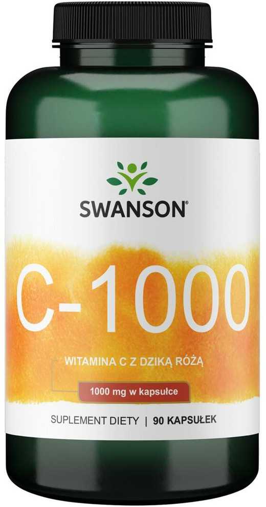 Vitaminas C su erkėčių ekstraktu, Swanson, 1000mg, 90 kapsulių