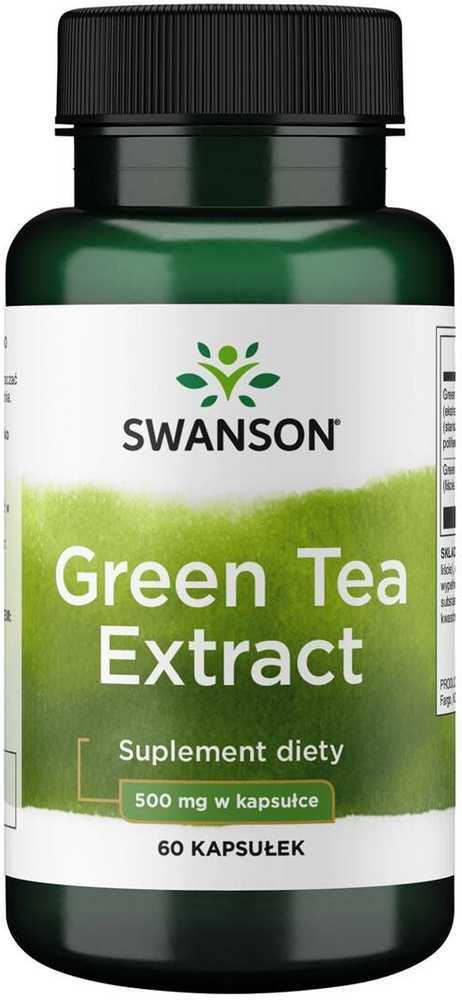 Žaliosios arbatos ekstraktas Žalias Tea, Swanson, 500mg, 60 kapsulių
