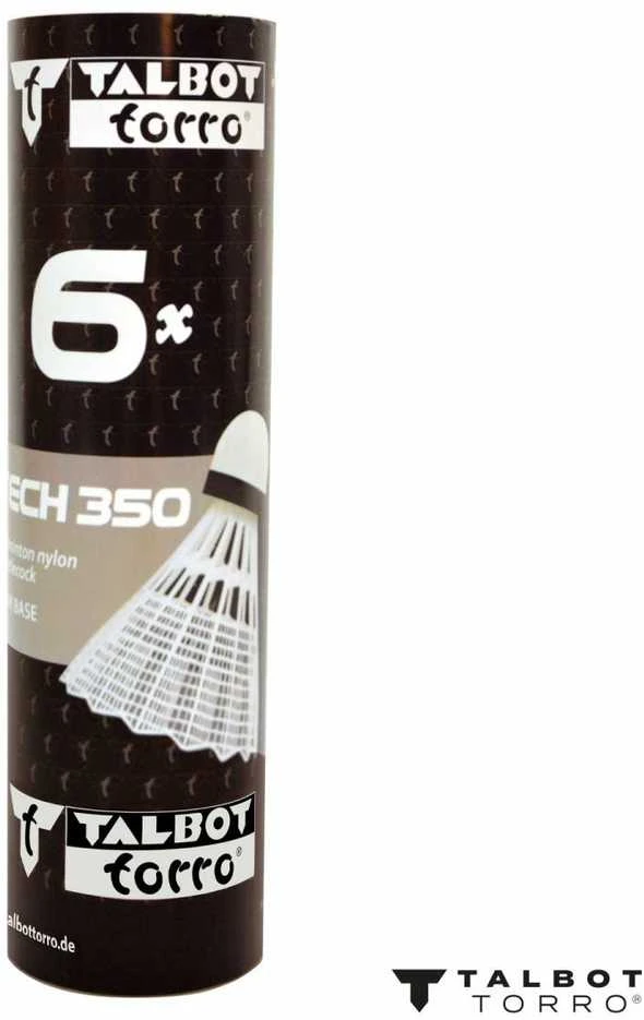 TALBOT Torro Tech 350 Vidutinio badmintono šaudyklės, 6 vnt