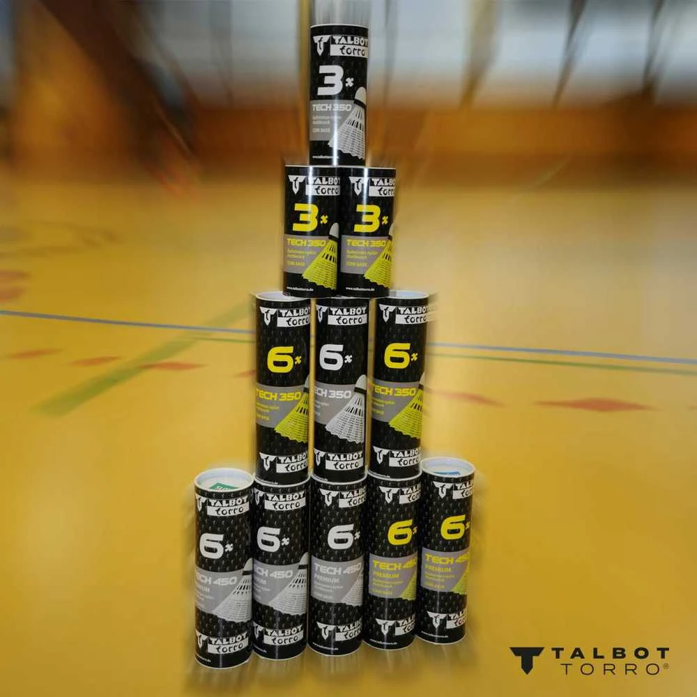 TALBOT Torro Tech 350 Vidutinio badmintono šaudyklės, 6 vnt