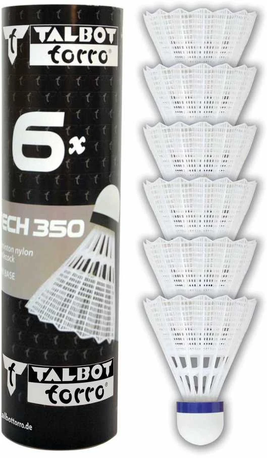 TALBOT Torro Tech 350 Vidutinio badmintono šaudyklės, 6 vnt
