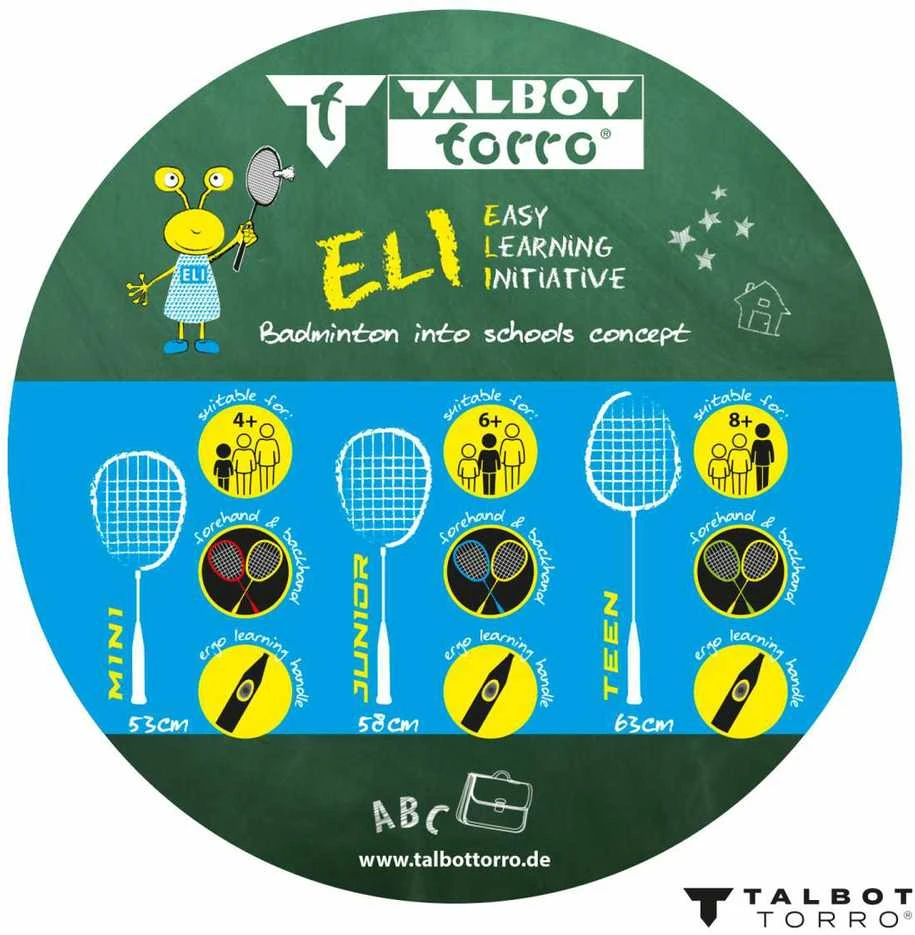 Talbot Torro badmintono raketė Talbot Torro Eli junior 58 cm 419613