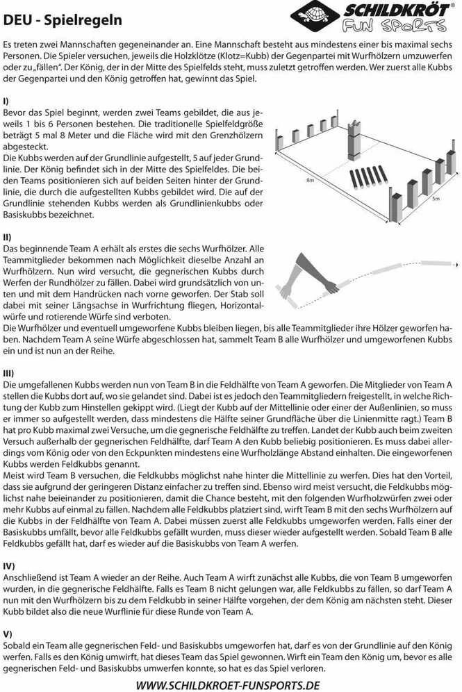 Žaidimas Kubb Schildkrot