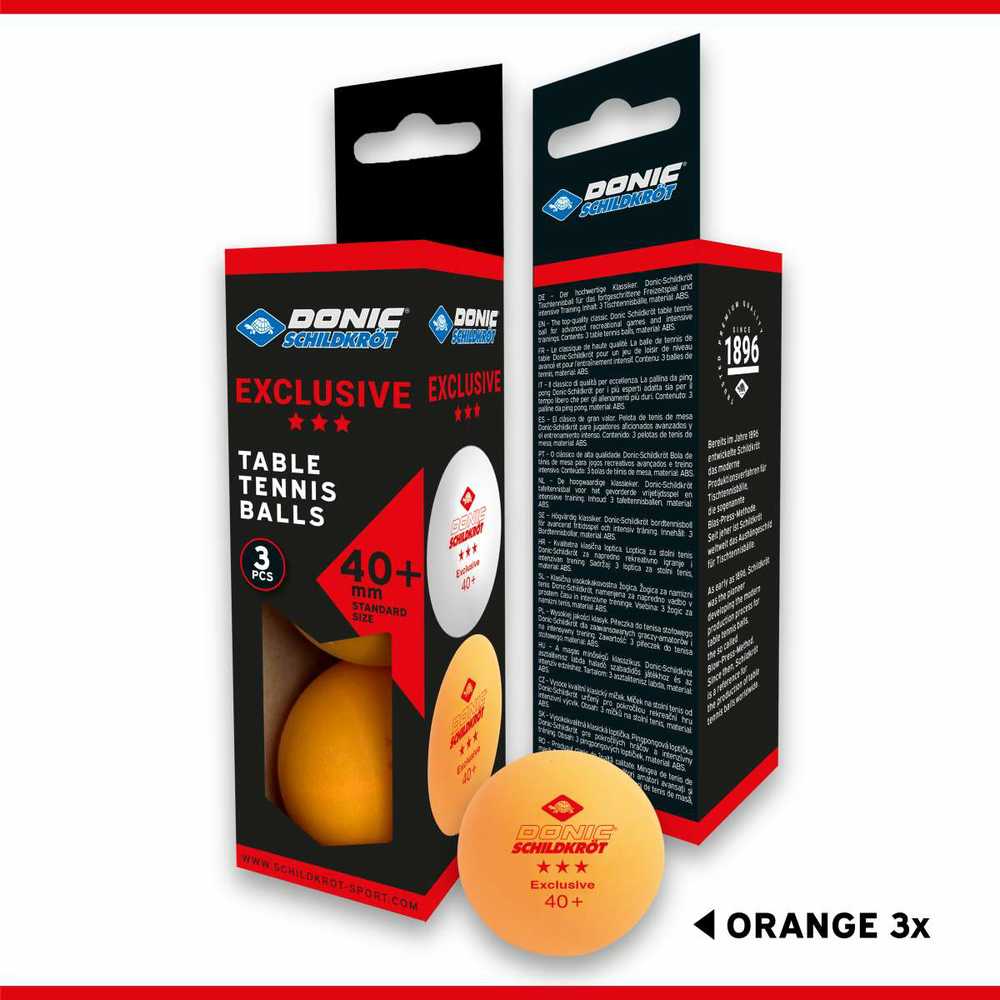 Stalo teniso kamuoliukai Donic, oranžiniai, 3 vnt.