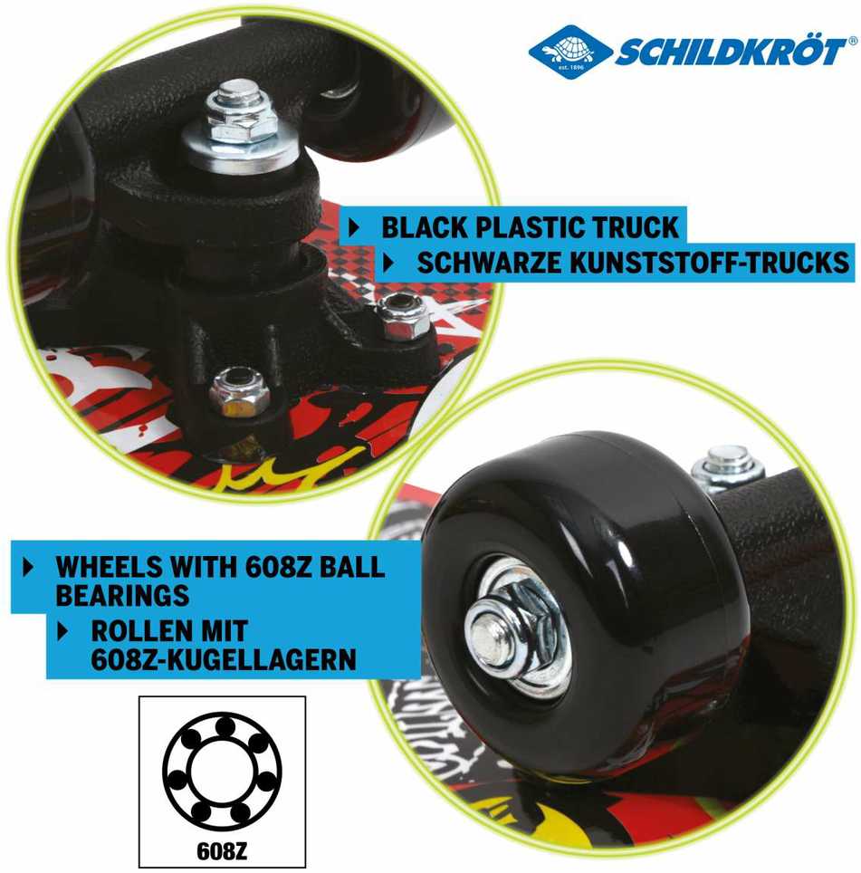 Riedlentė Hot Wheels SCHILDKRÖT FUNWHELLS Riedlentė Mini 17'' Skate It Out (510610)