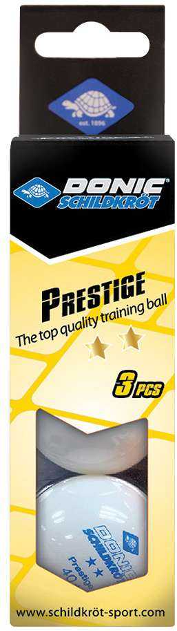 PIŁECZKI DO TENISA STOŁOWEGO 2- STAR PRESTIGE POLY 40 balta 3SZT DONIC
