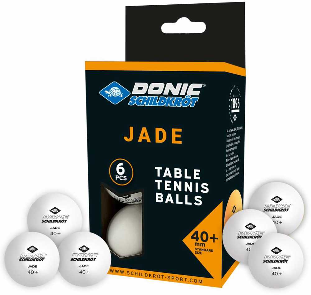 Ping teniso kamuoliukai Donic Jade 6 vnt balti