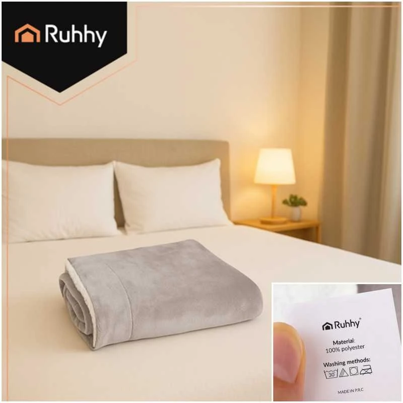 Double-sided blanket 150x200cm light pilka Ruhhy 26293