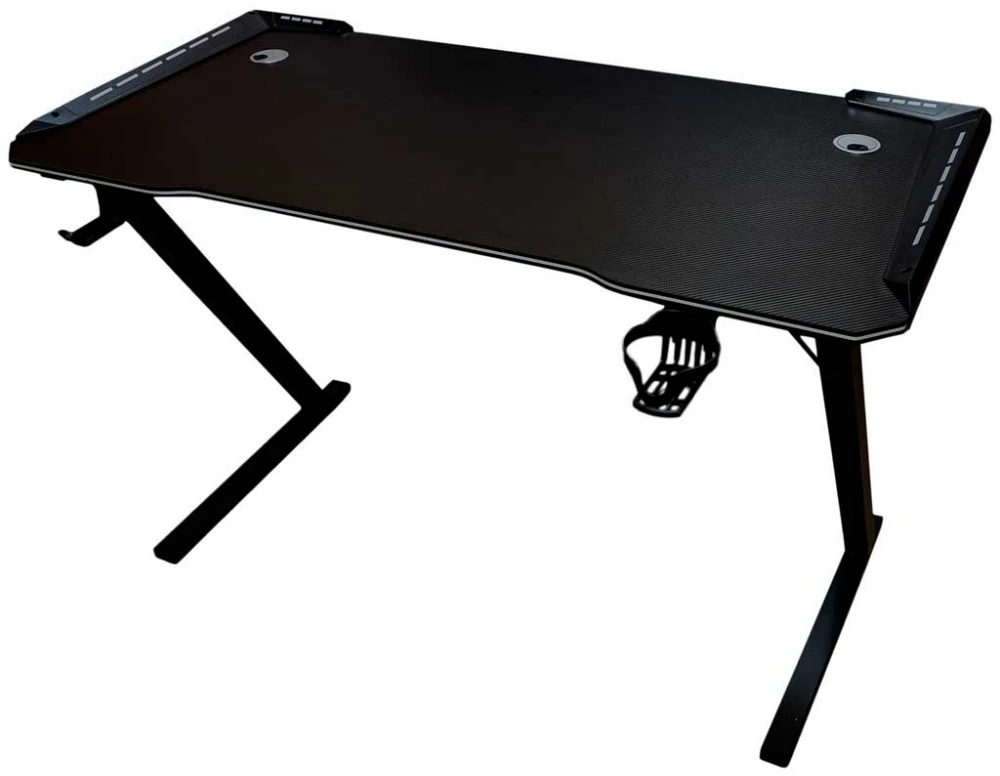 Kompiuterio stalas Gaming RGB KX2639 (120x60 cm, Juodas)