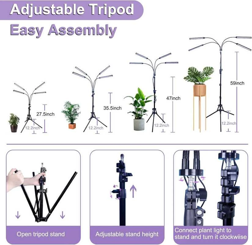 Lempa augalams AL2 4in1 Tripod