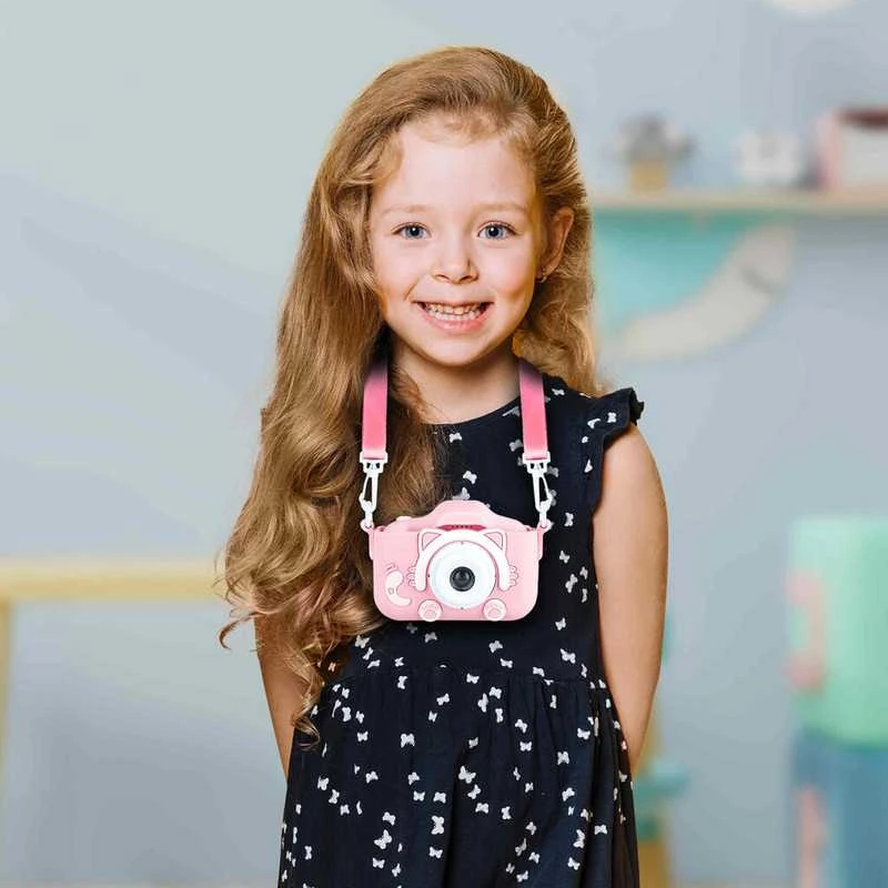 Kruzzel Rožinė Vaikiškas fotoaparatas VF1 Rožinė