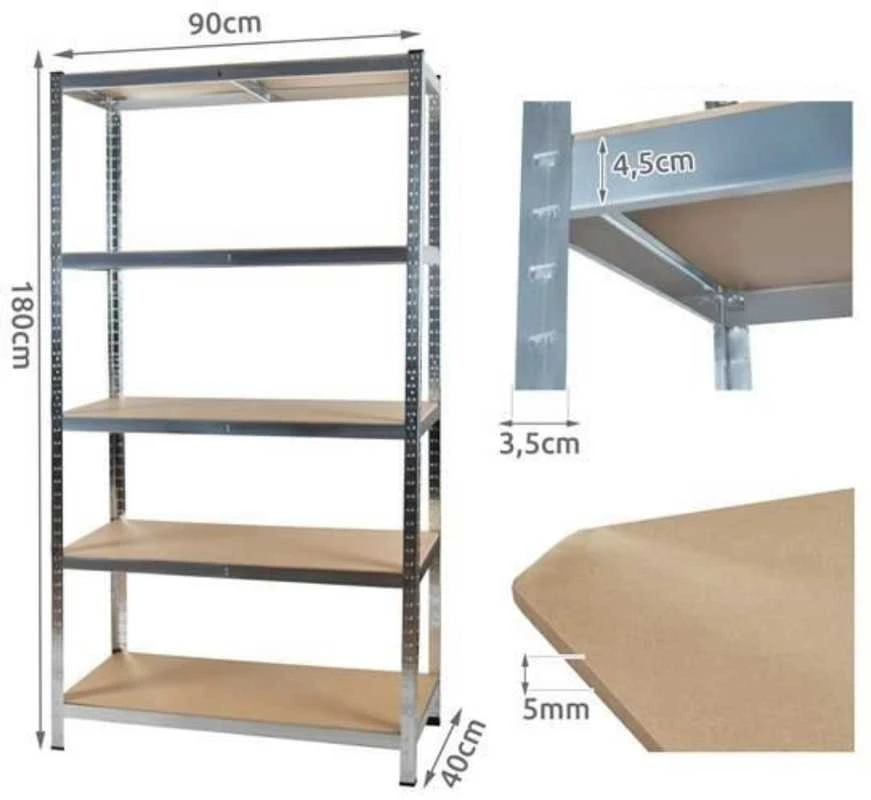 Malatec Sandėliavimo lentyna 180x90x40