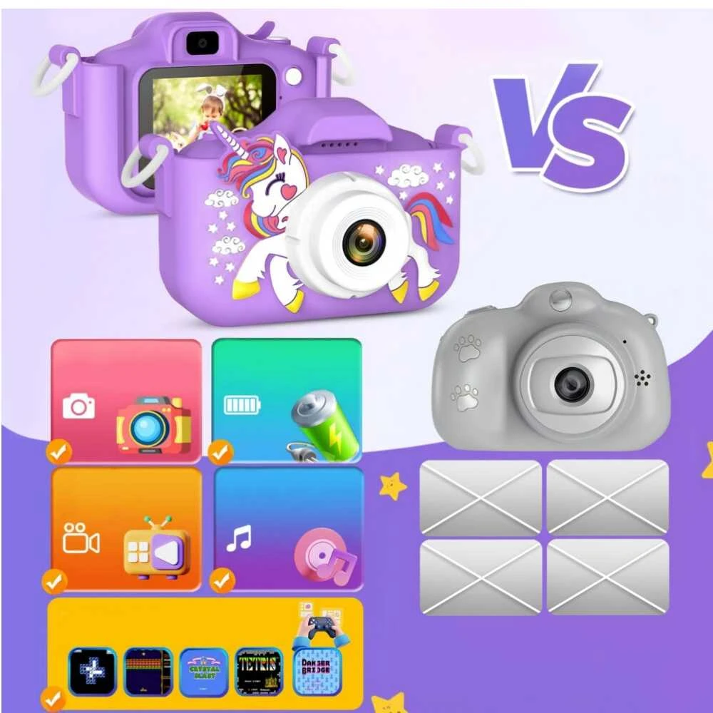 Vaikiškas fotoaparatas VF5 Violetinė Unicorn