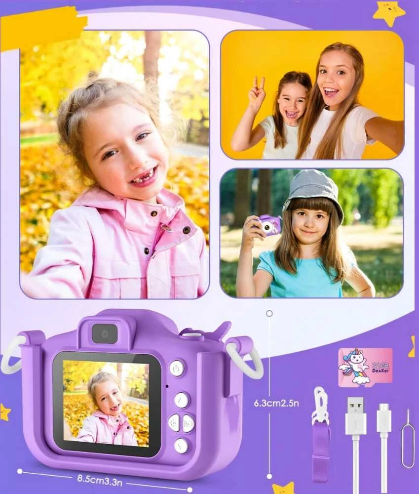 Vaikiškas fotoaparatas VF5 Violetinė Unicorn