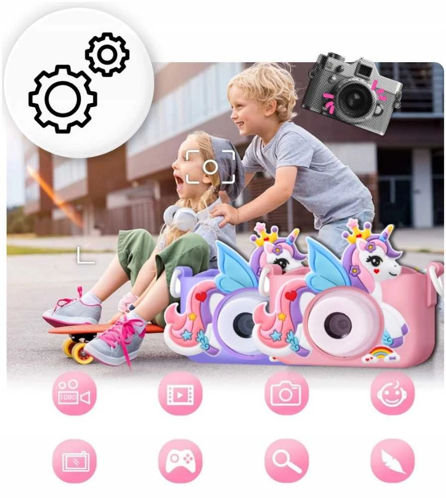 Vaikiškas fotoaparatas VF7 Unicorn