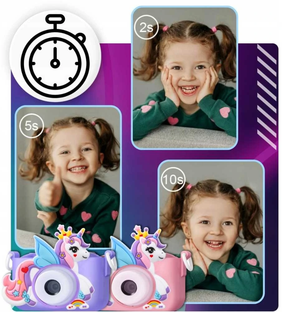 Vaikiškas fotoaparatas VF7 Unicorn