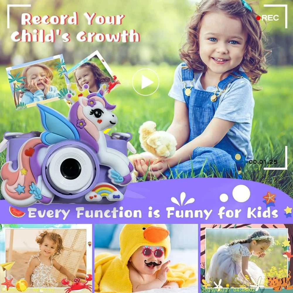 Vaikiškas fotoaparatas VF7 Unicorn Violetinė