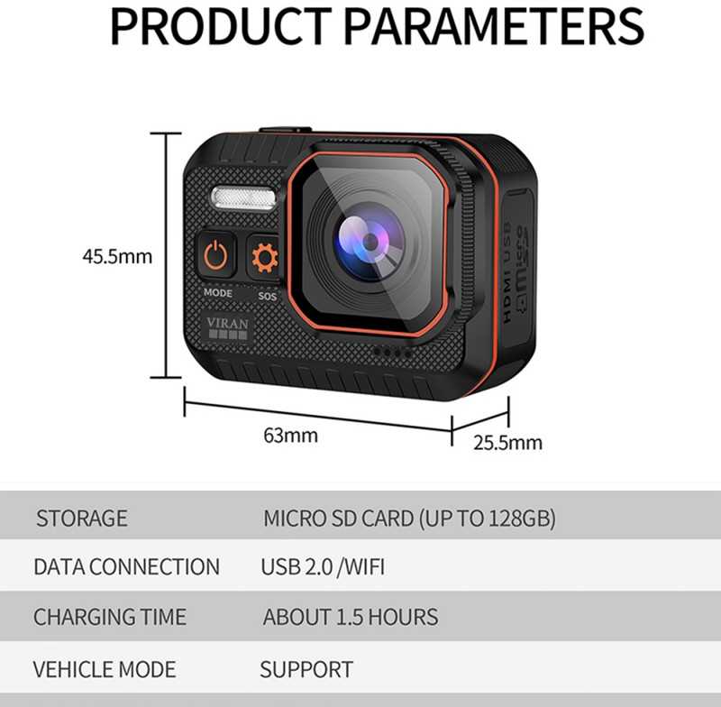 Veiksmo kamera VIRAN 4K