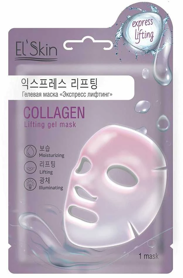 Adwin Korea Corporation Gelio veido kaukė su kolagenu El‘Skin „Express lifting“, 1 vnt.