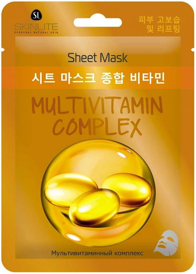 Adwin Korea Corporation Skinlite lakštinė veido kaukė „Multivitamin Complex“, 1 vnt.