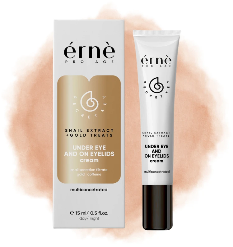 Allure Pro Paakių ir vokų kremas ERNE su sraigių mucinu SNAIL SECRETION FILTRATE + GOLD THREADS, 15 ml