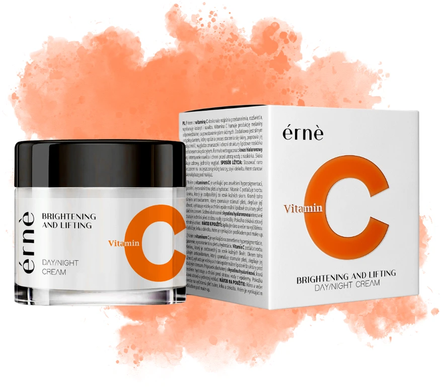 Allure Pro Šviesinantis, stangrinamasis veido kremas ERNE su vitaminu C, 50ml