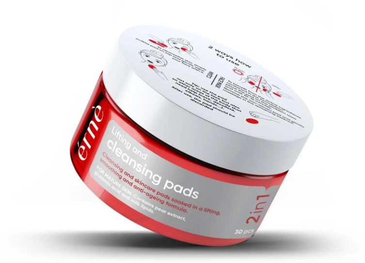 Allure Pro Valomosios veido pagalvėlės brandžiai odai ERNE, 2 in 1 Lifting & Cleansing, 30 vnt.