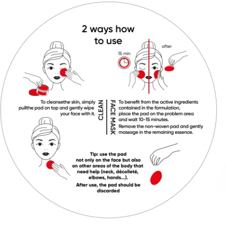 Allure Pro Valomosios veido pagalvėlės brandžiai odai ERNE, 2 in 1 Lifting & Cleansing, 30 vnt.