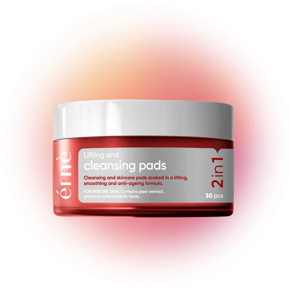Allure Pro Valomosios veido pagalvėlės brandžiai odai ERNE, 2 in 1 Lifting & Cleansing, 30 vnt.