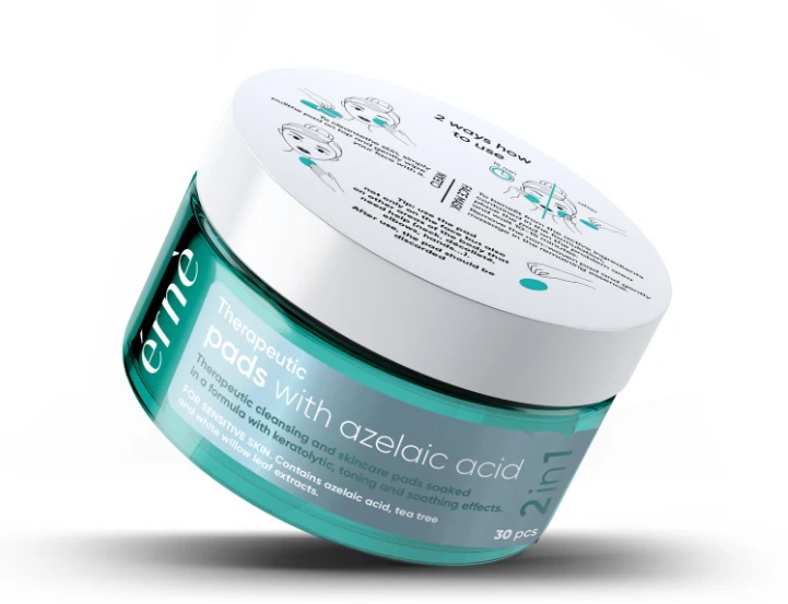 Allure Pro Valomosios veido pagalvėlės jautrai odai ERNE su azelaino rūgštimi 2 in 1, 30 vnt.