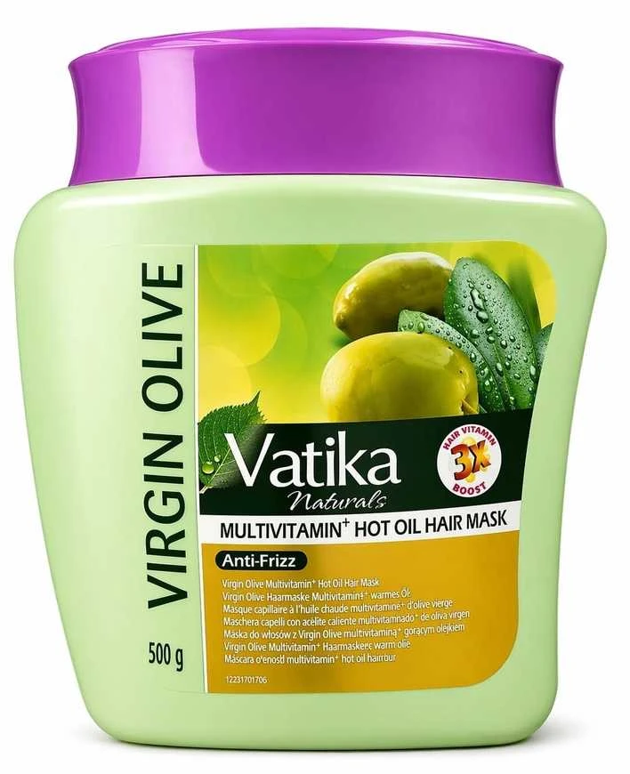 Stiprinanti kaukė plaukams Virgin Olive, Dabur Vatika, 500g