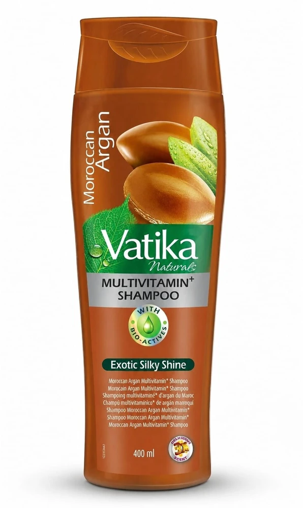 Šampūnas Moroccan Argan MultiVit, Dabur Vatika, 400 ml