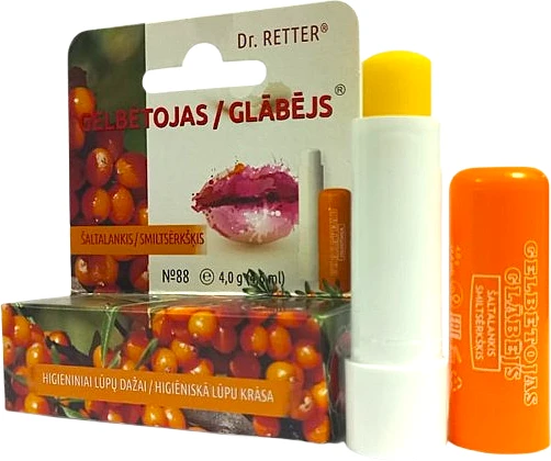 Dr Retter Ec Higieninis lūpų balzamas su šaltalankių aliejumi Gelbėtojas®, 4g.