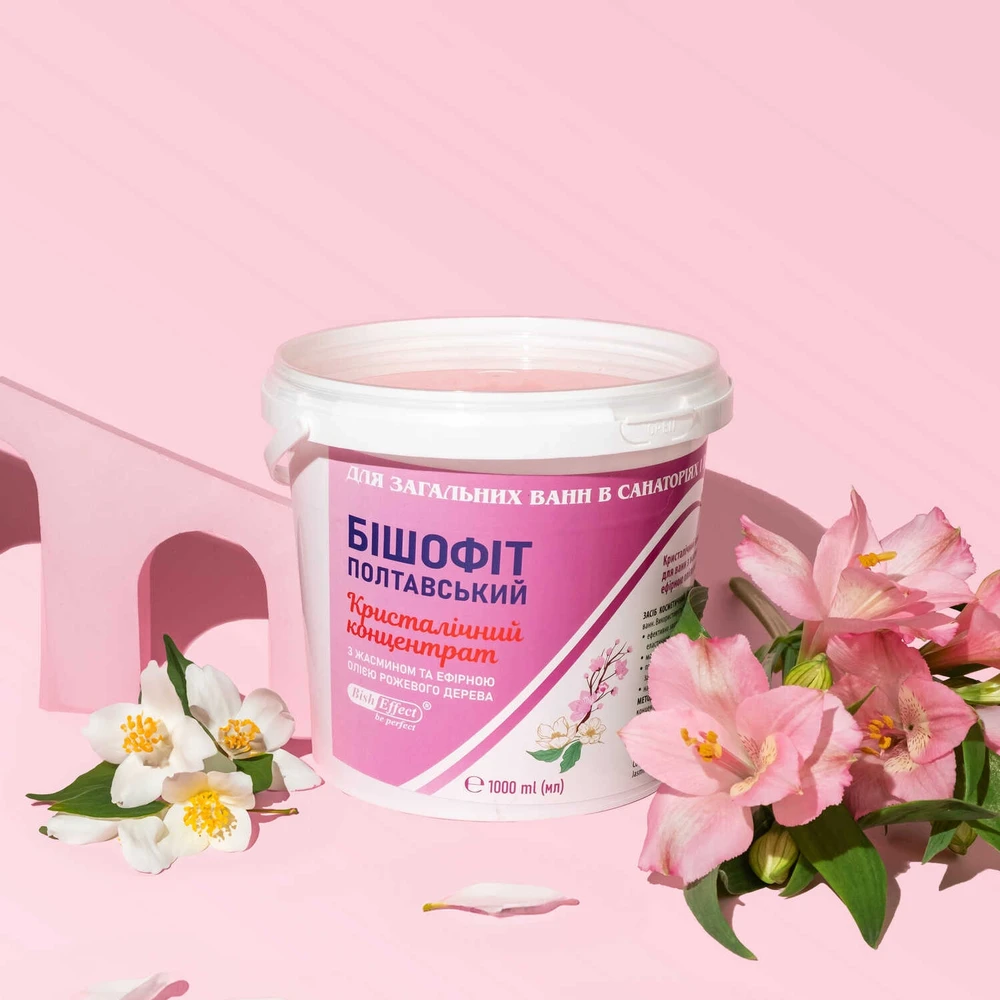 Žardin Kosmetik Kristalinis vonios koncentratas Poltavos Bišofitas su rožmedžių ir jazminų eteriniais aliejais, 1000 ml